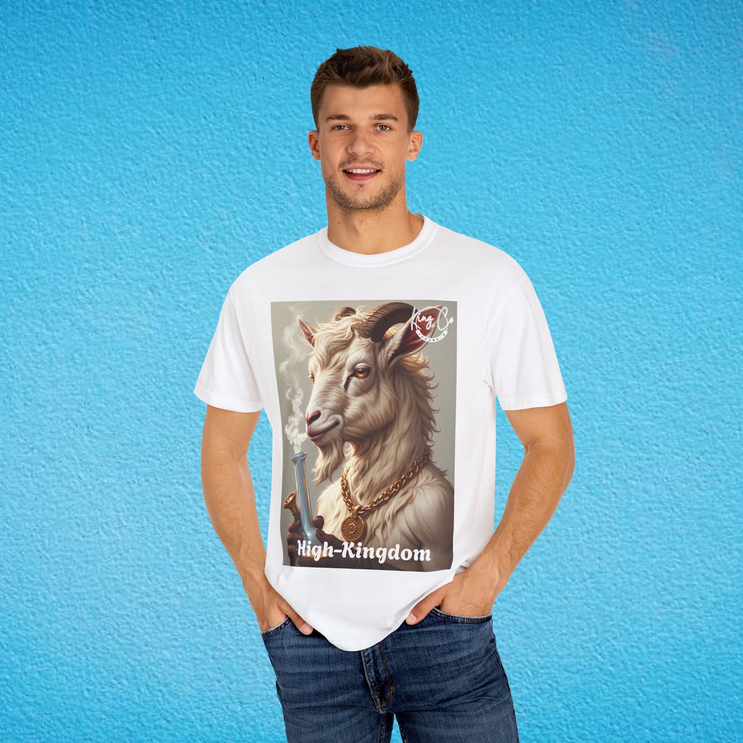 KingCoApparels, High-Kingdom "Goat" Unisex Garment-Dyed T-shirt