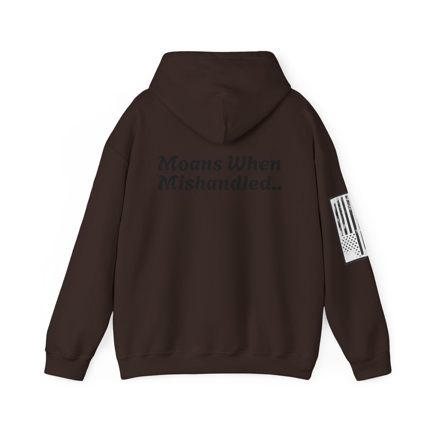 CAUTION "Moans When Mishandled.." Unisex Heavy Blend™ Hooded Sweatshirt