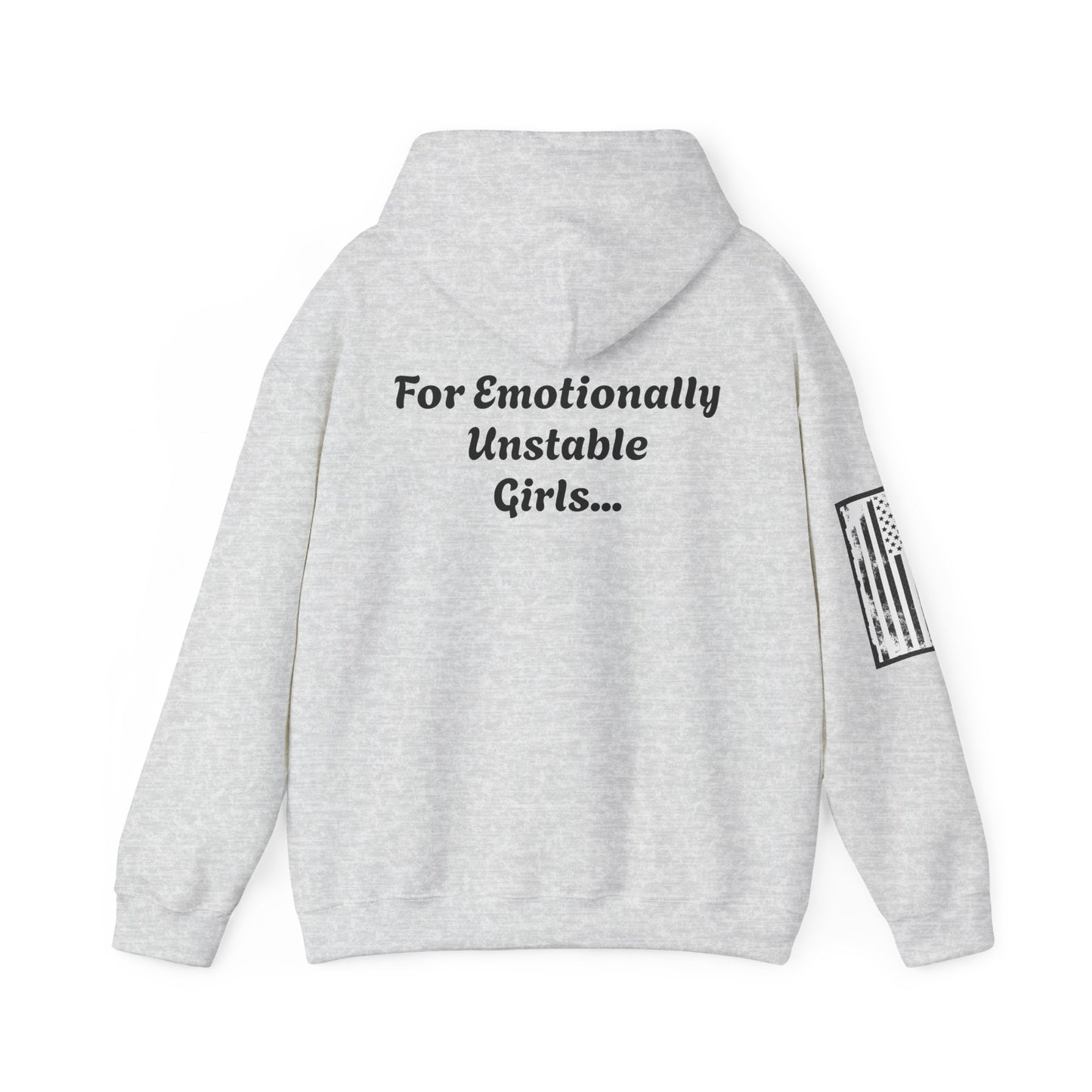 CAUTION Fall Hazard "For Emotionally Unstable Girls" Unisex Heavy Blend™ Hooded Sweatshirt