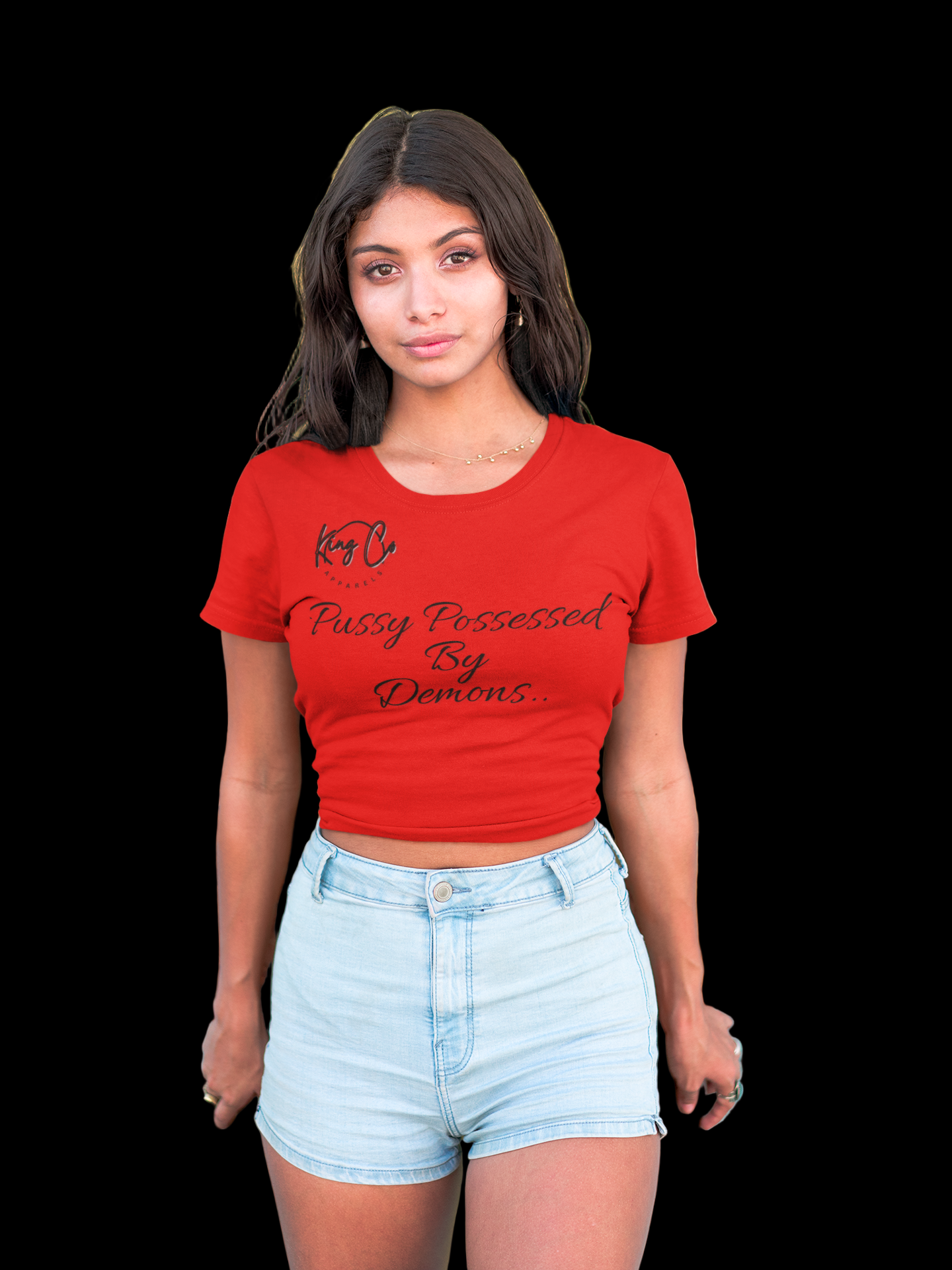 "Pussy Possessed By Demons.." Women's Crop Top Tee™