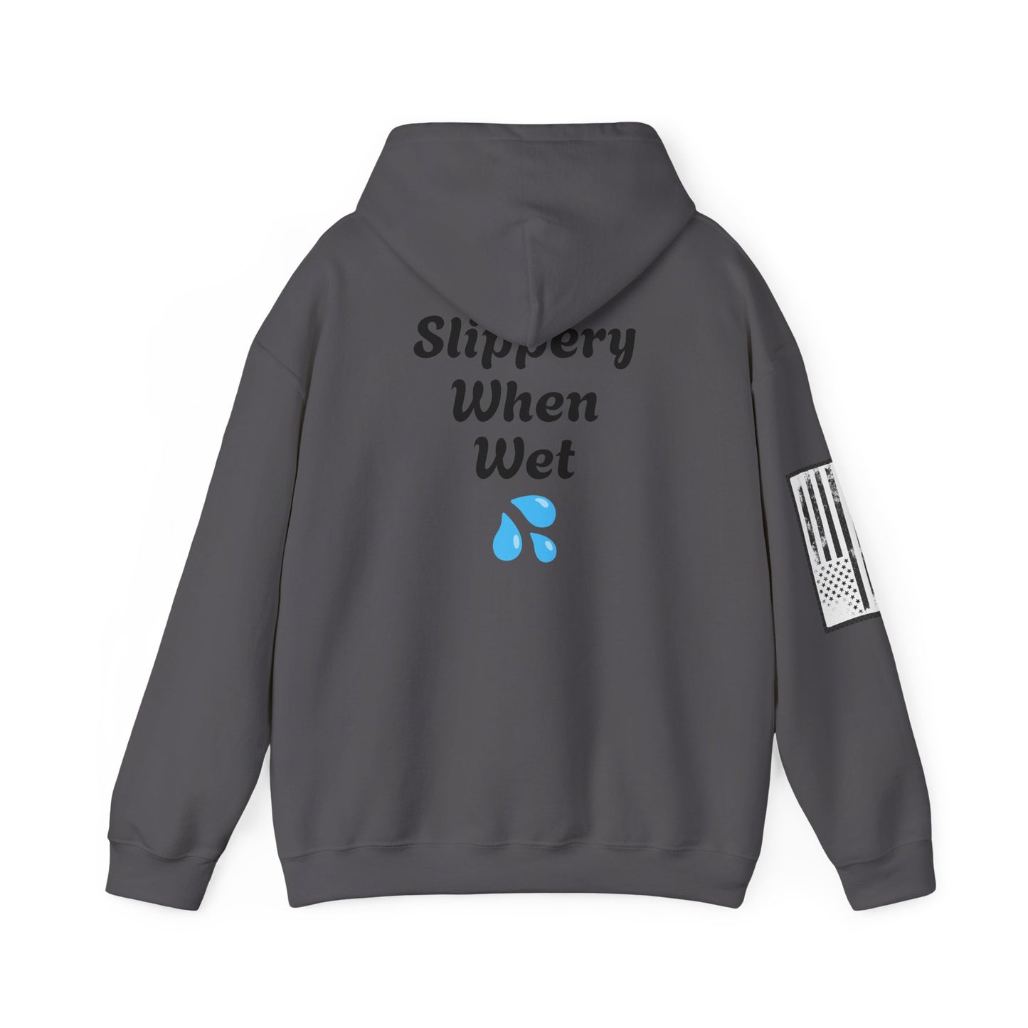 WARNING "Slippery When Wet" Unisex Heavy Blend™ Hooded Sweatshirt