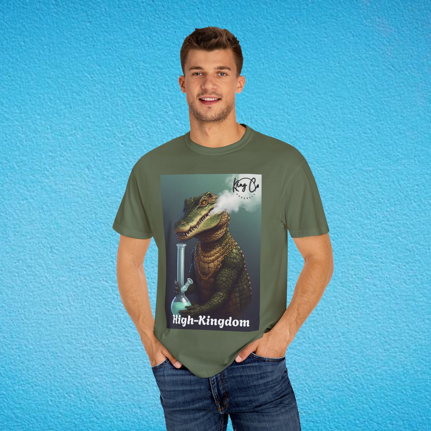KingCoApparels, High-Kingdom "Crocodile" Unisex Garment-Dyed T-shirt