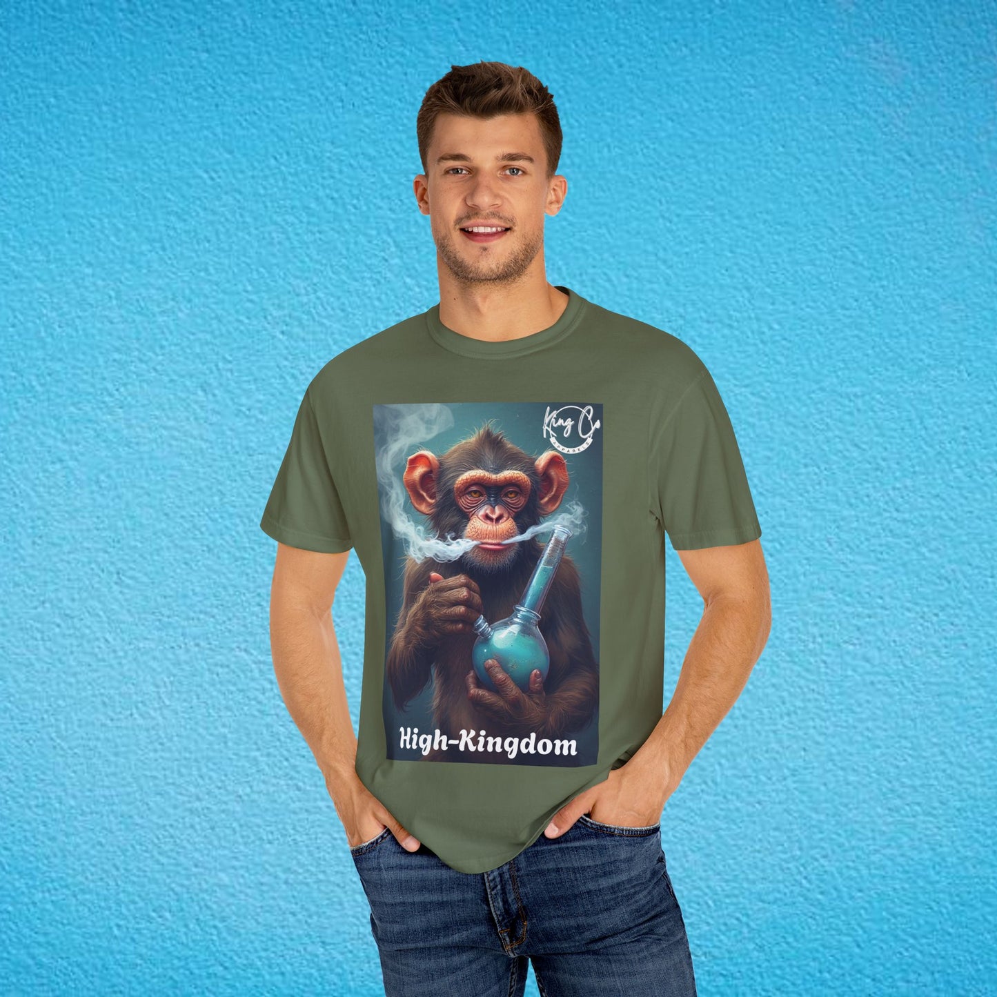 KingCoApparels, High-Kingdom "Chimp" Unisex Garment-Dyed T-shirt