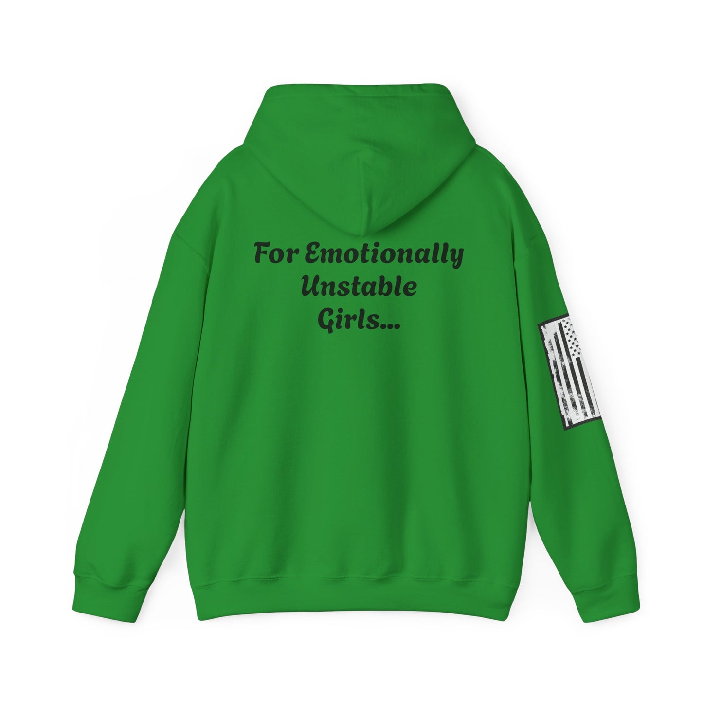 CAUTION Fall Hazard "For Emotionally Unstable Girls" Unisex Heavy Blend™ Hooded Sweatshirt