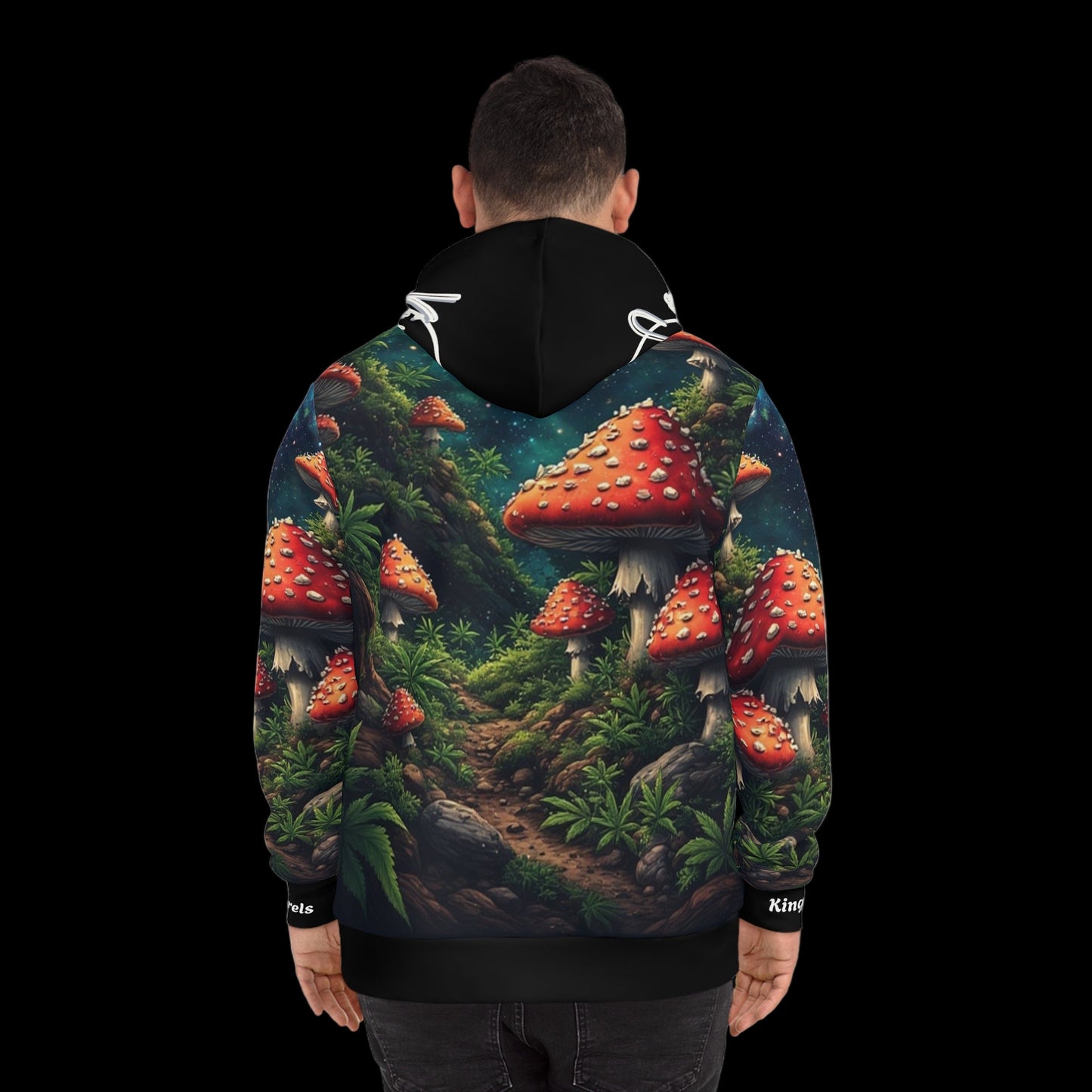 KingCoApparels "Whimsical Mushroom Garden" Unisex Medium Blend™ Hooded Sweatshirt