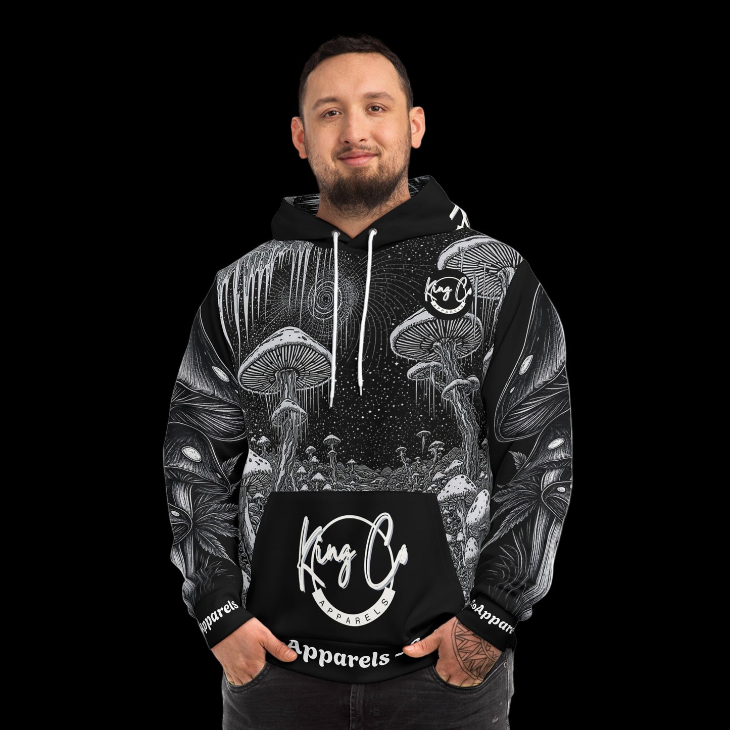 KingCoApparels "Shroom Web World" Unisex Medium Blend™ Hooded Sweatshirt