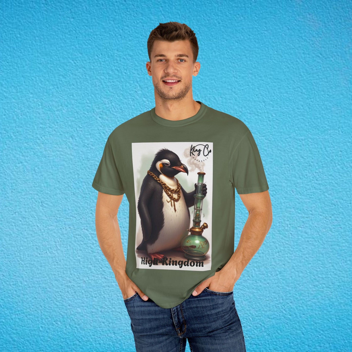KingCoApparels, High-Kingdom "Penguin" Unisex Garment-Dyed T-shirt