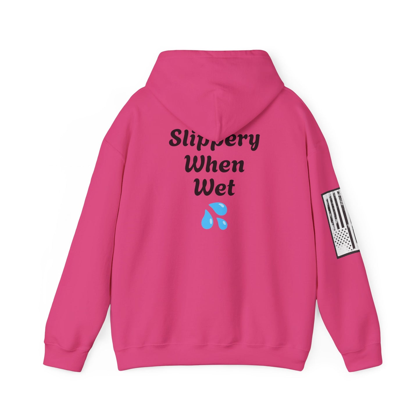 WARNING "Slippery When Wet" Unisex Heavy Blend™ Hooded Sweatshirt