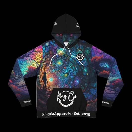 KingCoApparels "Stained Glass Rift" Unisex Medium Blend™ Hooded Sweatshirt