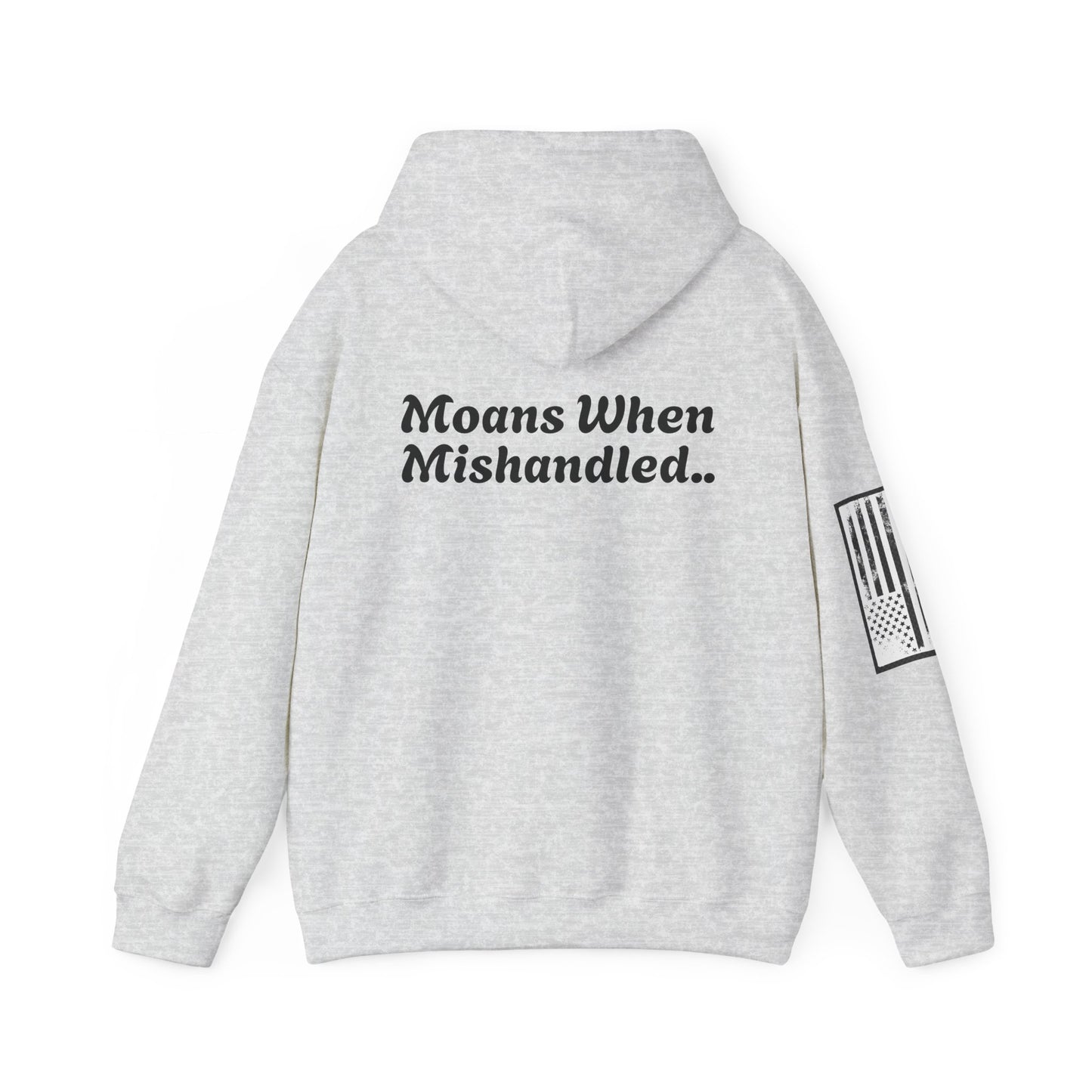 CAUTION "Moans When Mishandled.." Unisex Heavy Blend™ Hooded Sweatshirt
