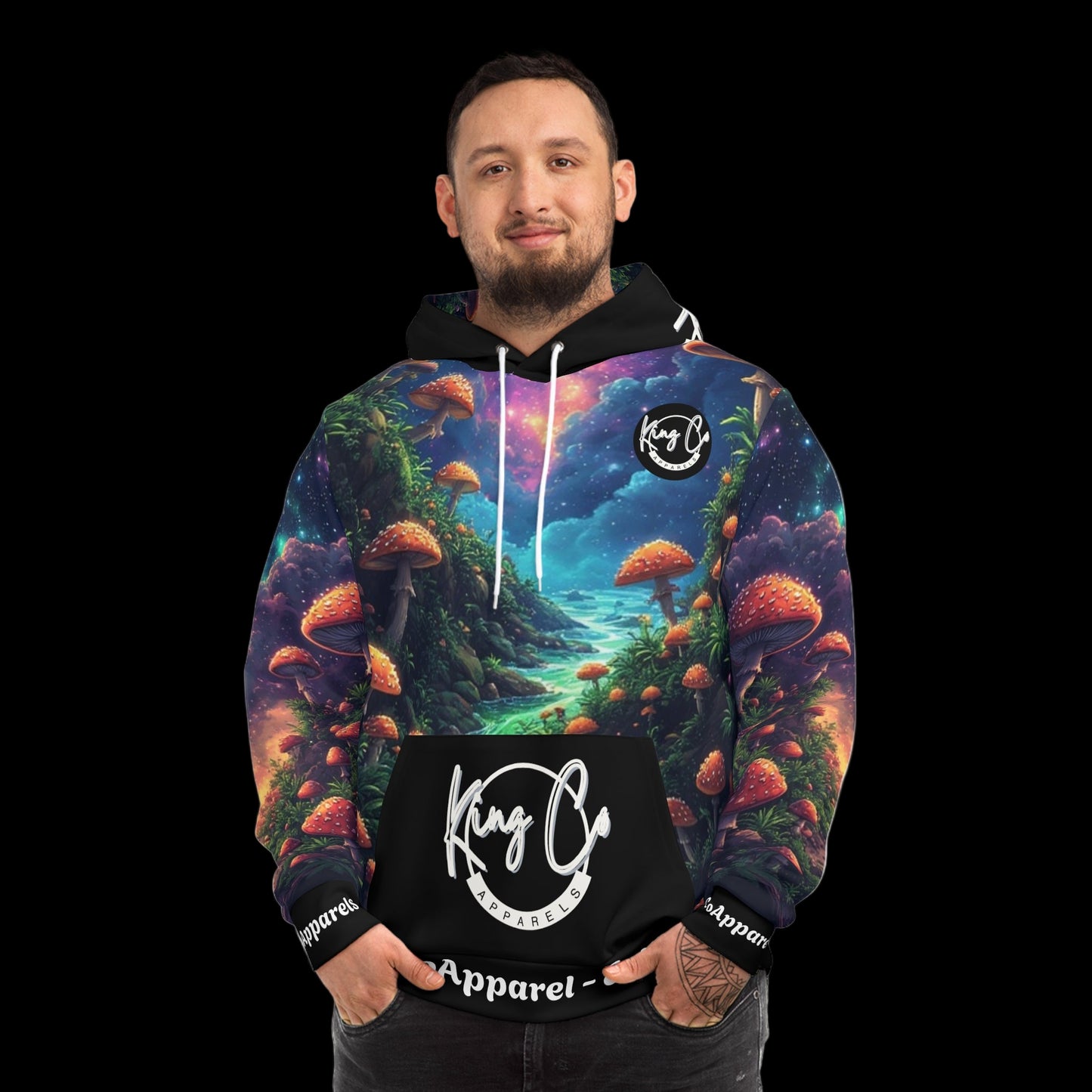 KingCoApparels "Shroom Garden" Unisex Medium Blend™ Hooded Sweatshirt