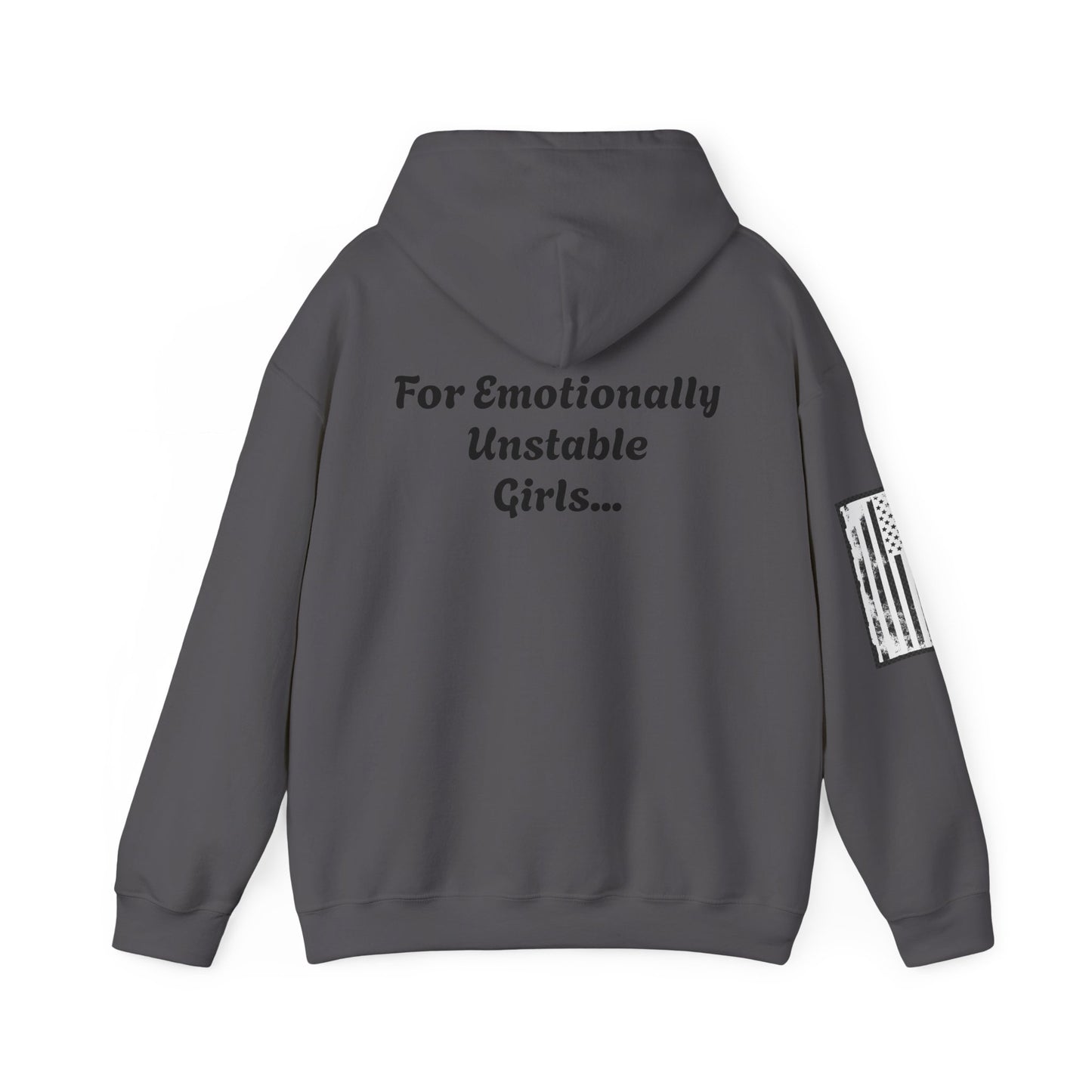 CAUTION Fall Hazard "For Emotionally Unstable Girls" Unisex Heavy Blend™ Hooded Sweatshirt