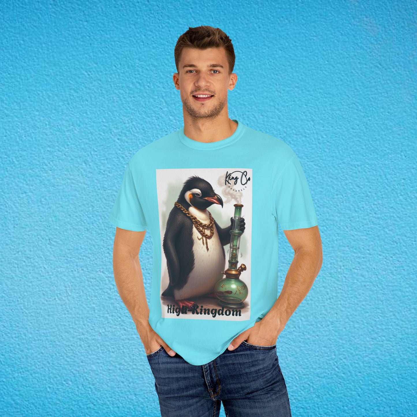 KingCoApparels, High-Kingdom "Penguin" Unisex Garment-Dyed T-shirt