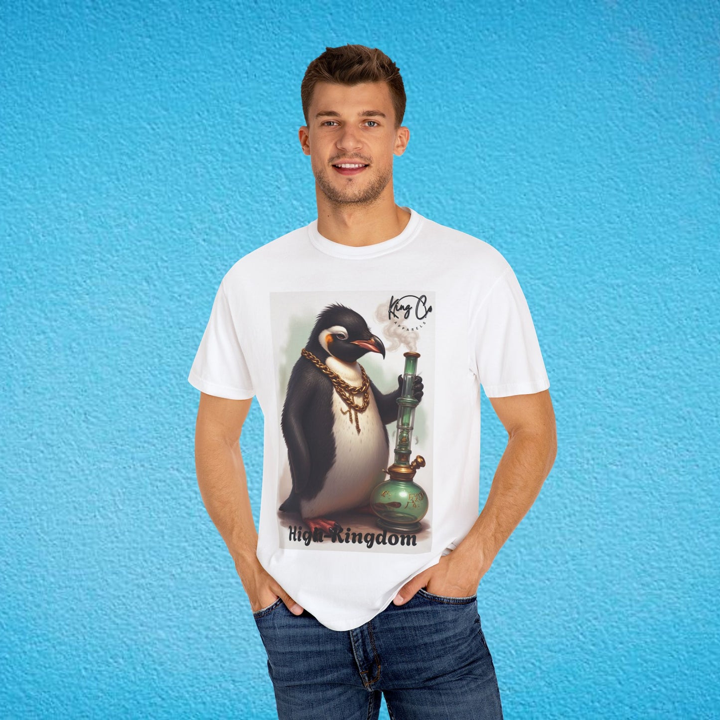 KingCoApparels, High-Kingdom "Penguin" Unisex Garment-Dyed T-shirt
