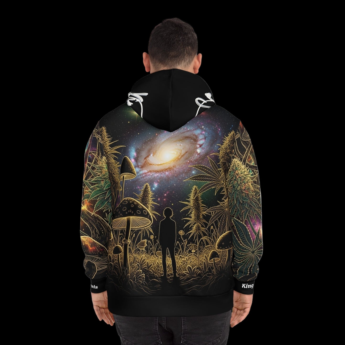 KingCoApparels "Galactic Weed Galaxy" Unisex Medium Blend™ Hooded Sweatshirt