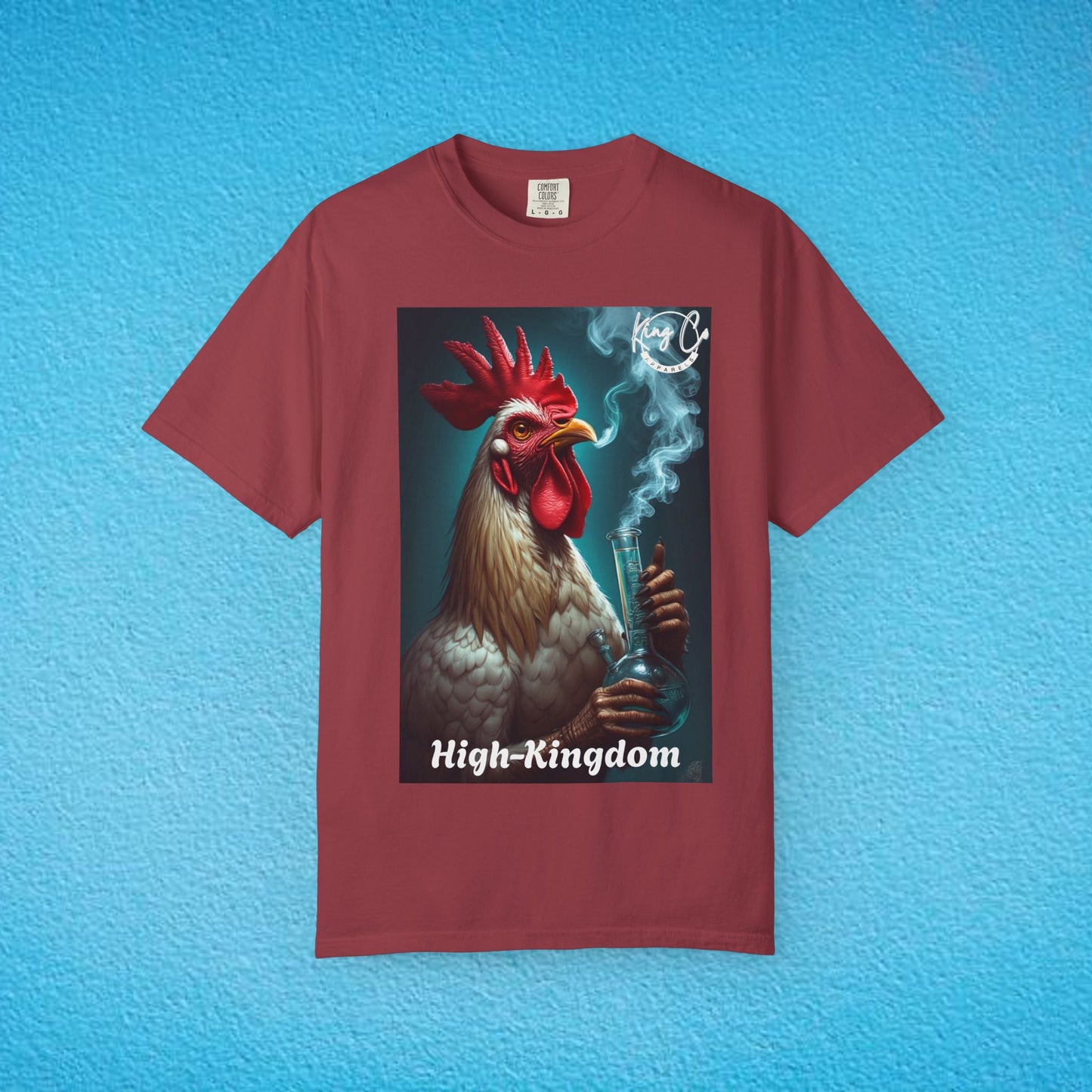 KingCoApparels, High-Kingdom "Rooster" Unisex Garment-Dyed T-shirt