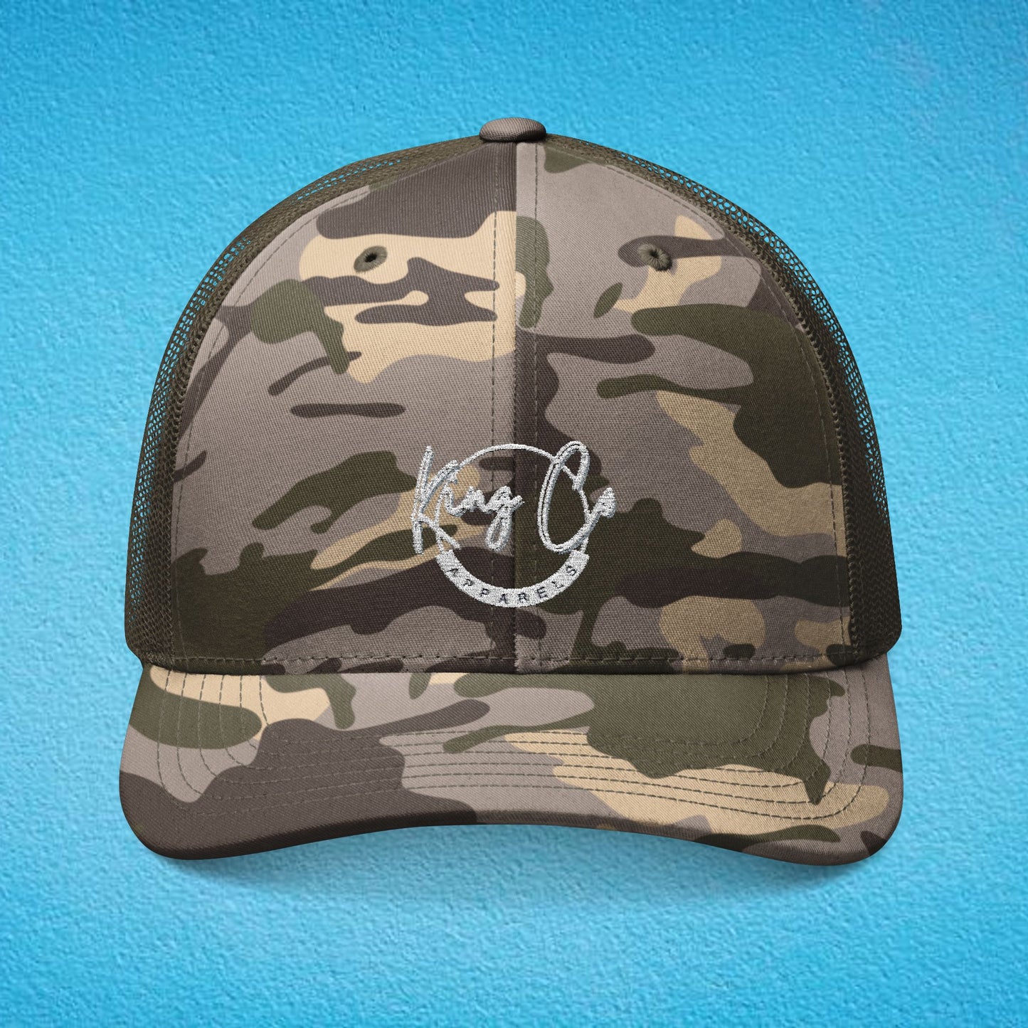 King Co Apparels, Camouflage Trucker Hat (Embroidery)