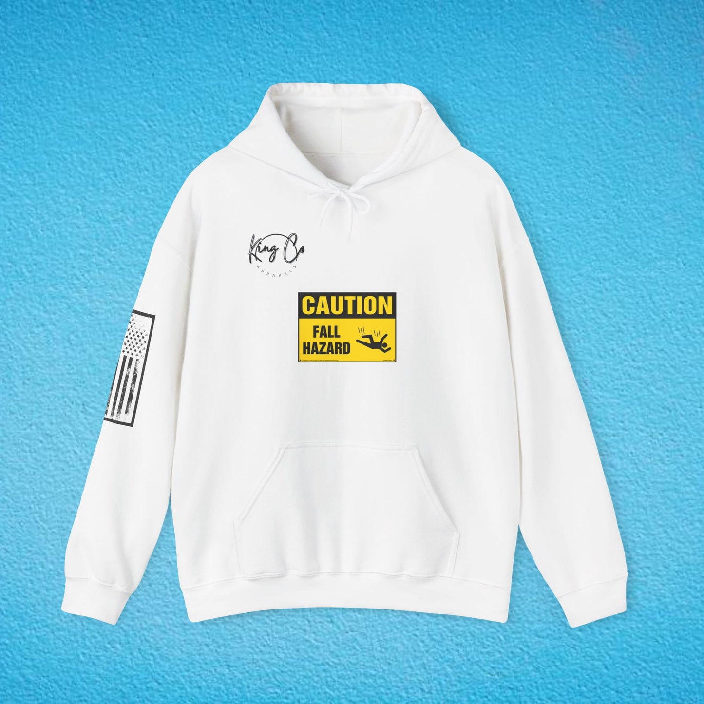 CAUTION Fall Hazard "For Emotionally Unstable Girls" Unisex Heavy Blend™ Hooded Sweatshirt