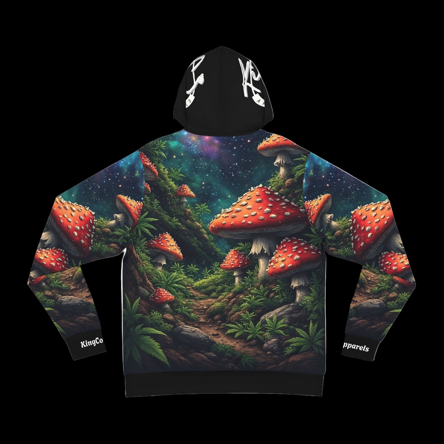 KingCoApparels "Whimsical Mushroom Garden" Unisex Medium Blend™ Hooded Sweatshirt