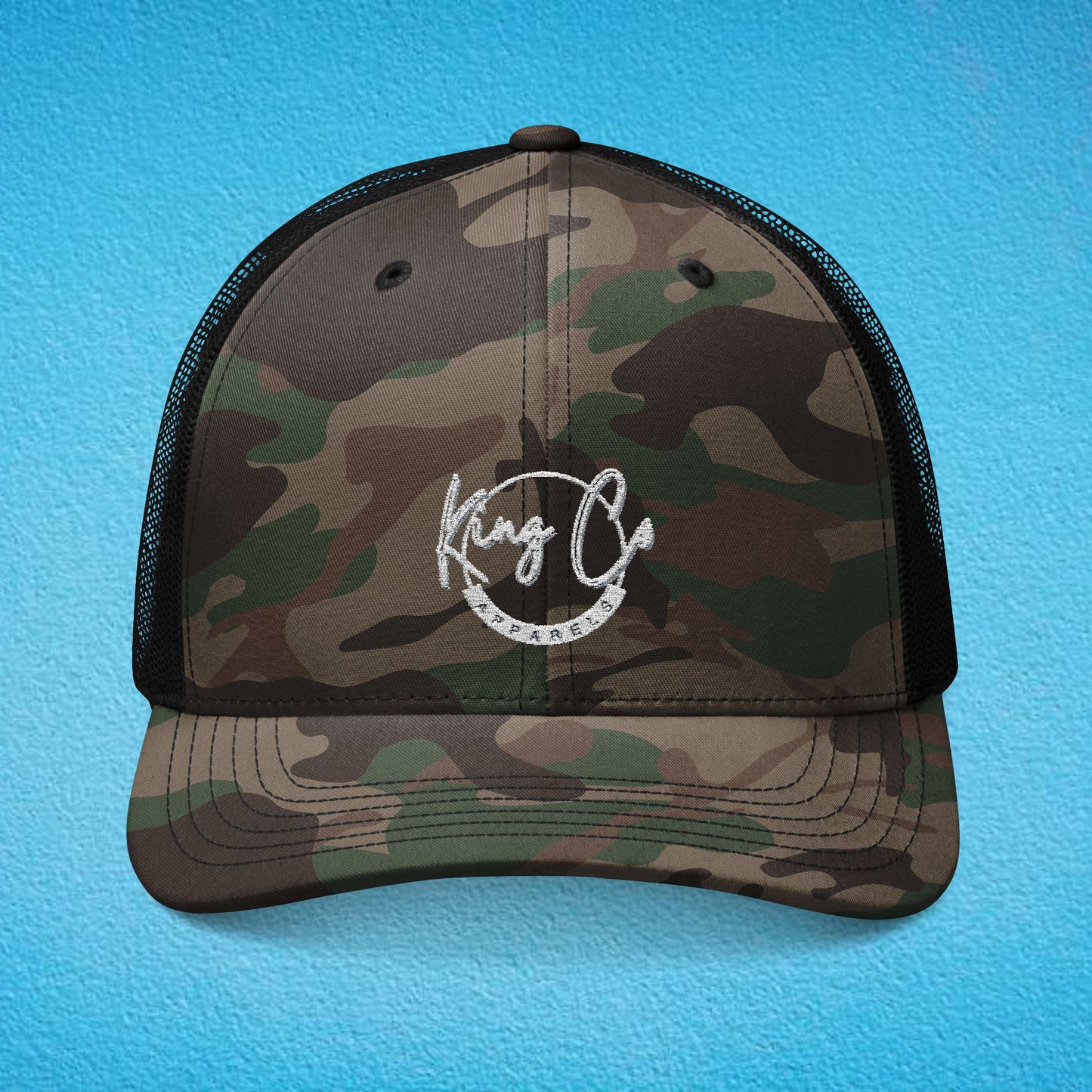King Co Apparels, Camouflage Trucker Hat (Embroidery)