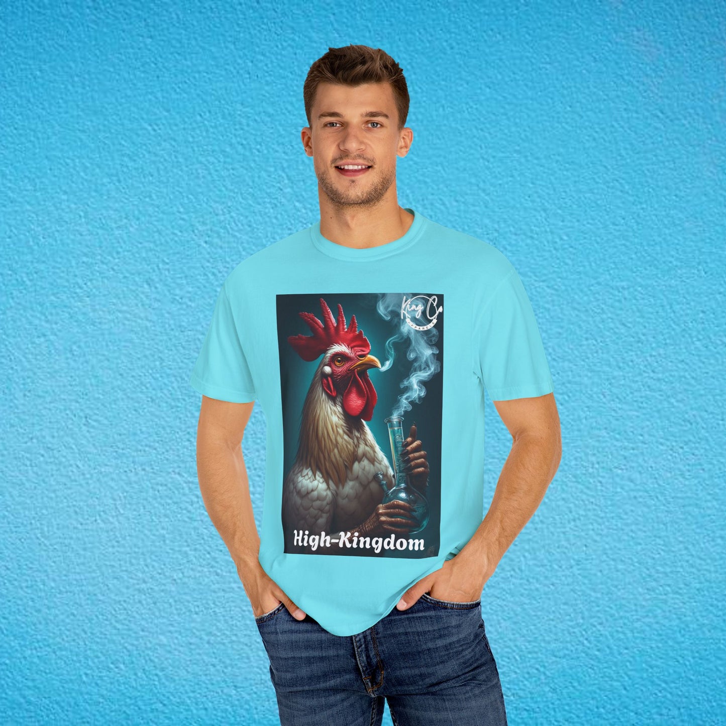 KingCoApparels, High-Kingdom "Rooster" Unisex Garment-Dyed T-shirt