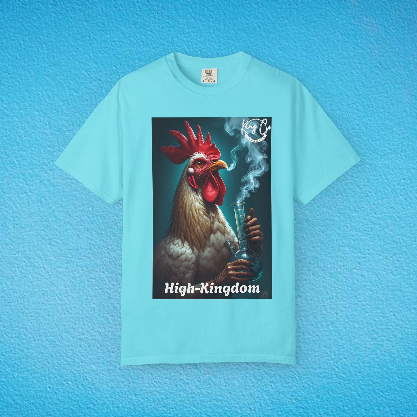KingCoApparels, High-Kingdom "Rooster" Unisex Garment-Dyed T-shirt