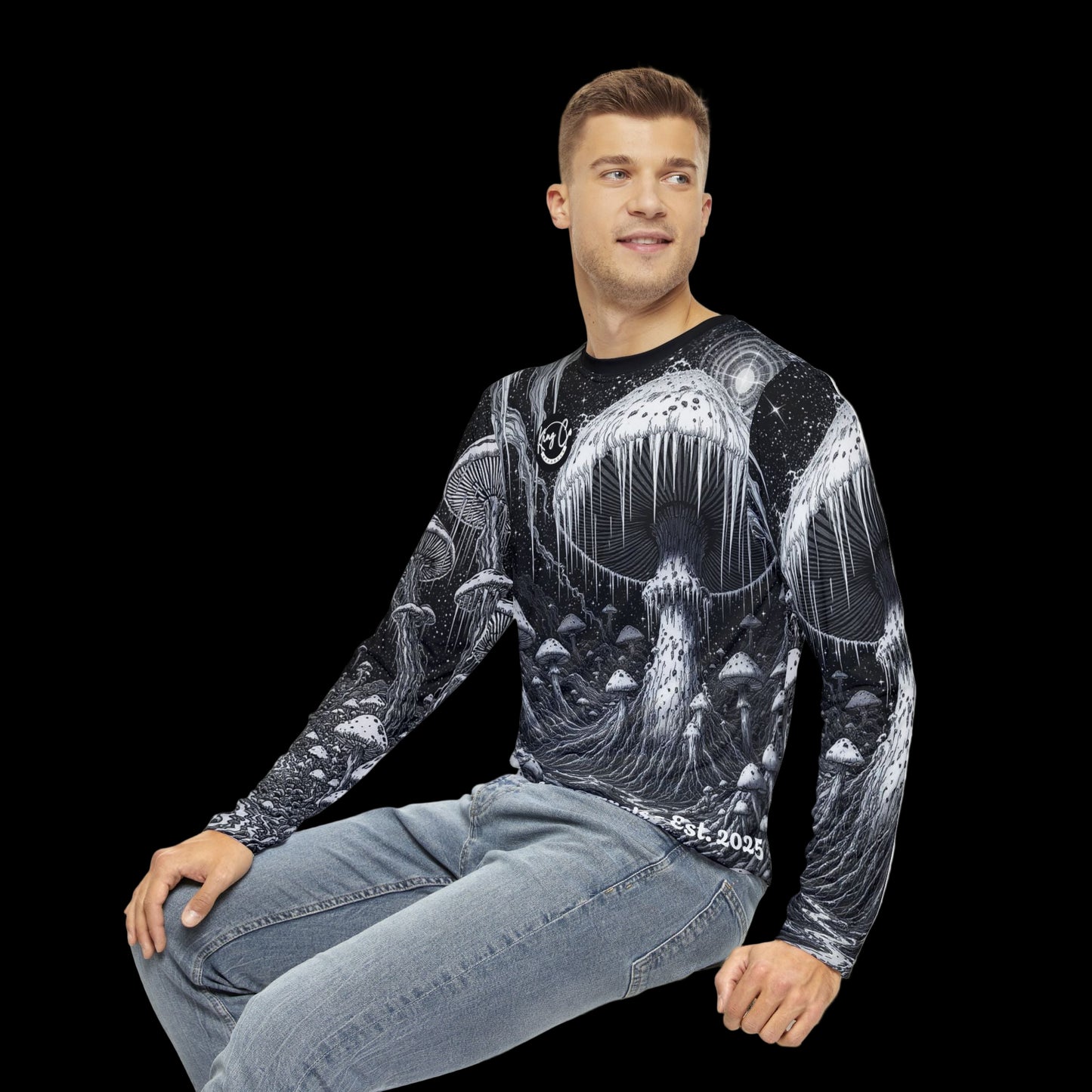 KingCoApparels "Psilocybin World" Unisex Medium Heavy Blend Long-Sleeve Shirt