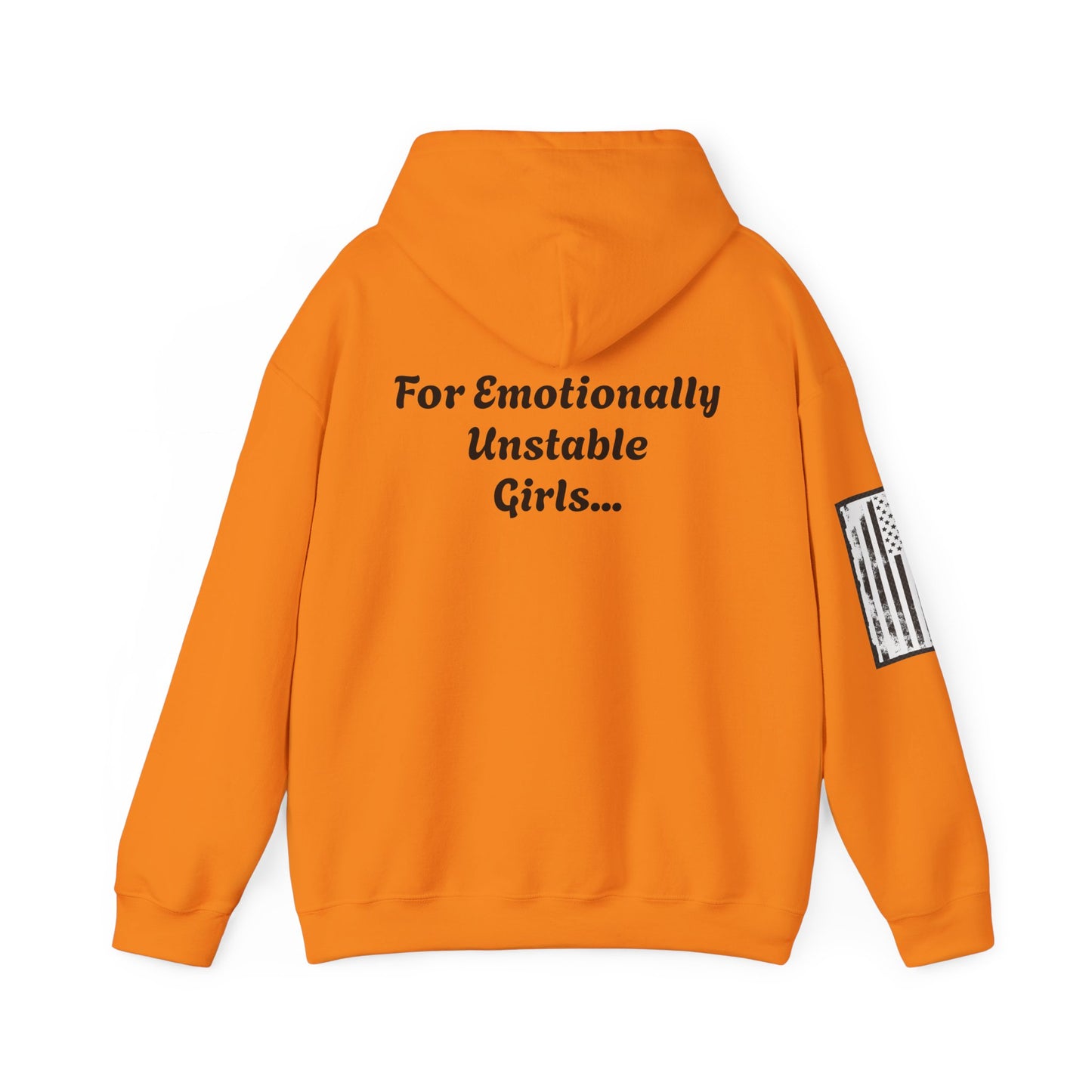 CAUTION Fall Hazard "For Emotionally Unstable Girls" Unisex Heavy Blend™ Hooded Sweatshirt