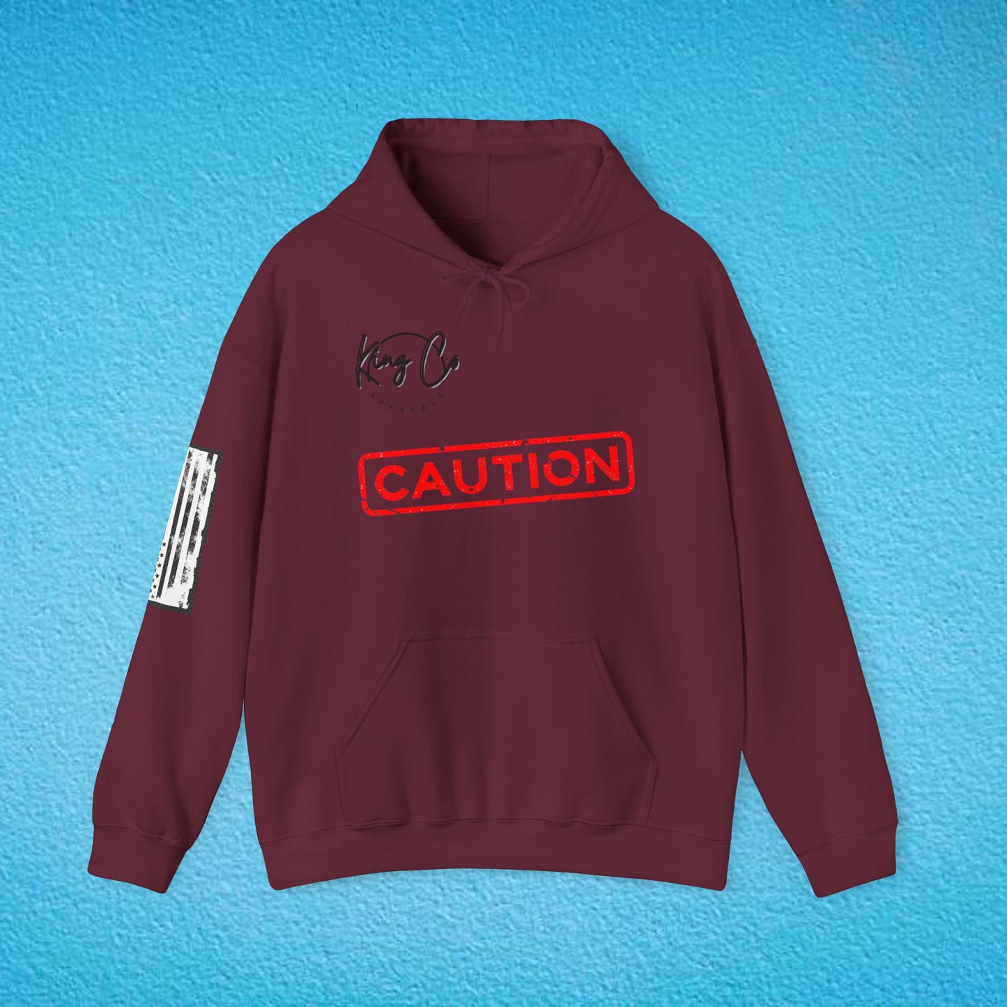 CAUTION "Moans When Mishandled.." Unisex Heavy Blend™ Hooded Sweatshirt