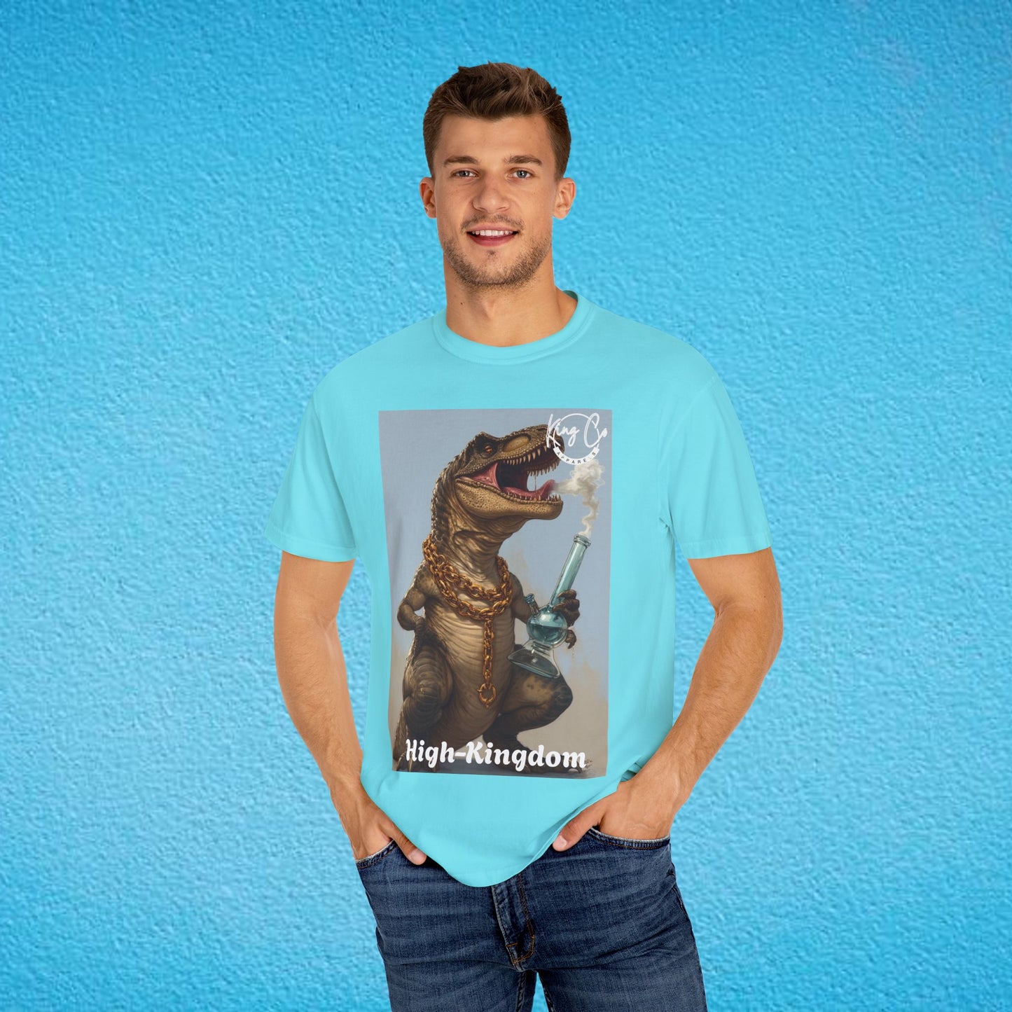 KingCoApparels, High-Kingdom "T-Rex" Unisex Garment-Dyed T-shirt