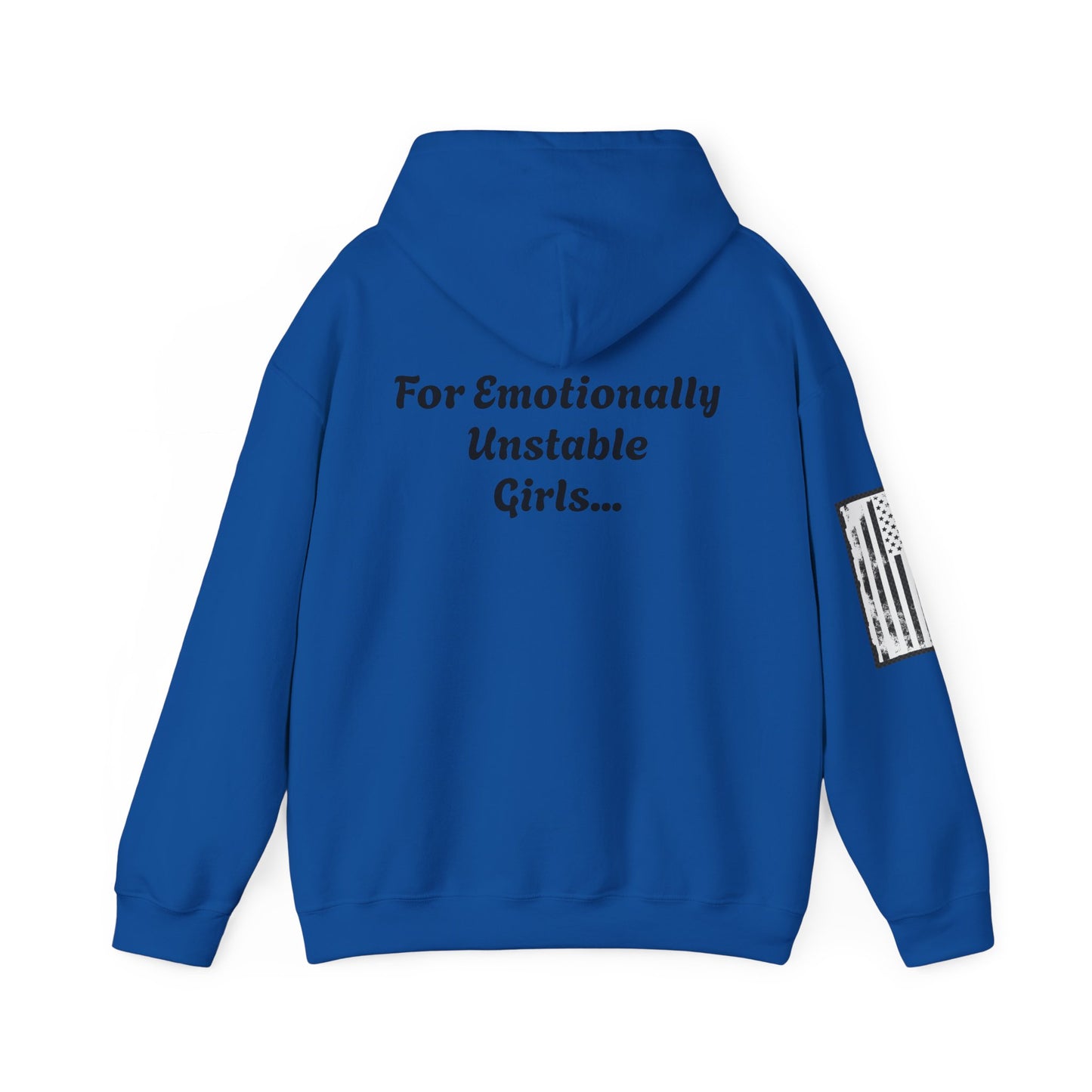 CAUTION Fall Hazard "For Emotionally Unstable Girls" Unisex Heavy Blend™ Hooded Sweatshirt