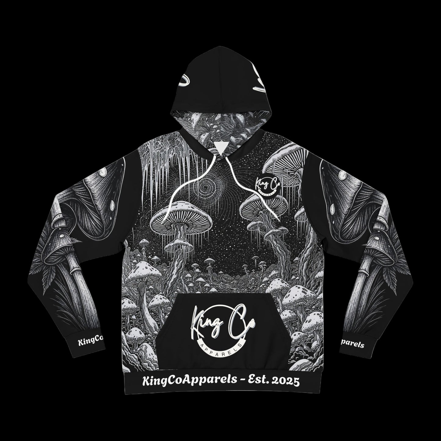 KingCoApparels "Shroom Web World" Unisex Medium Blend™ Hooded Sweatshirt