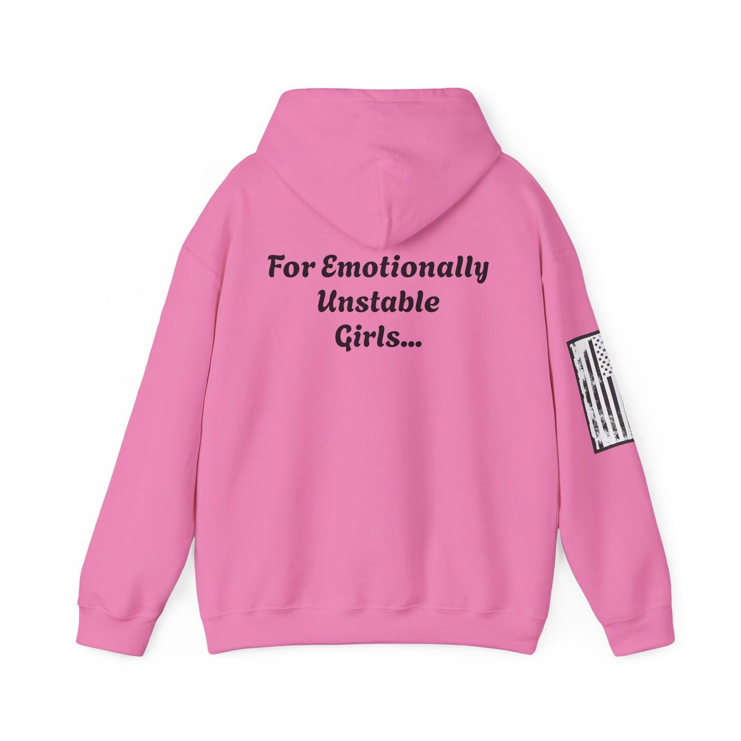 CAUTION Fall Hazard "For Emotionally Unstable Girls" Unisex Heavy Blend™ Hooded Sweatshirt