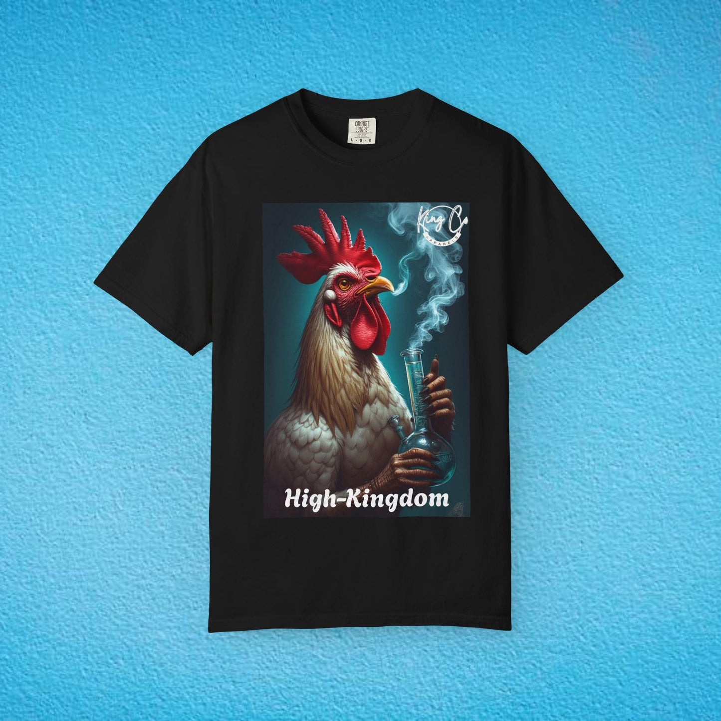 KingCoApparels, High-Kingdom "Rooster" Unisex Garment-Dyed T-shirt