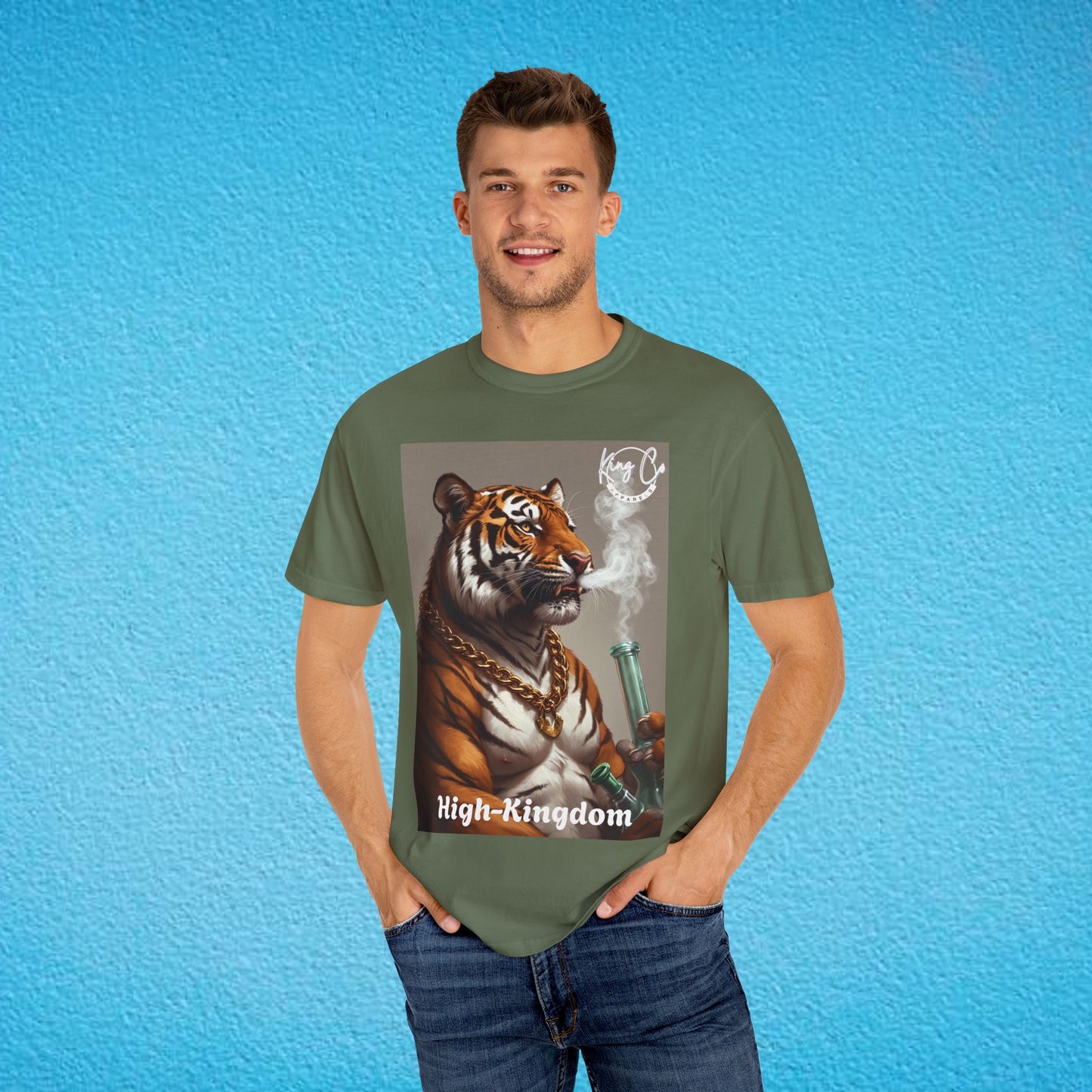 KingCoApparels, High-Kingdom "Tiger" Unisex Garment-Dyed T-shirt