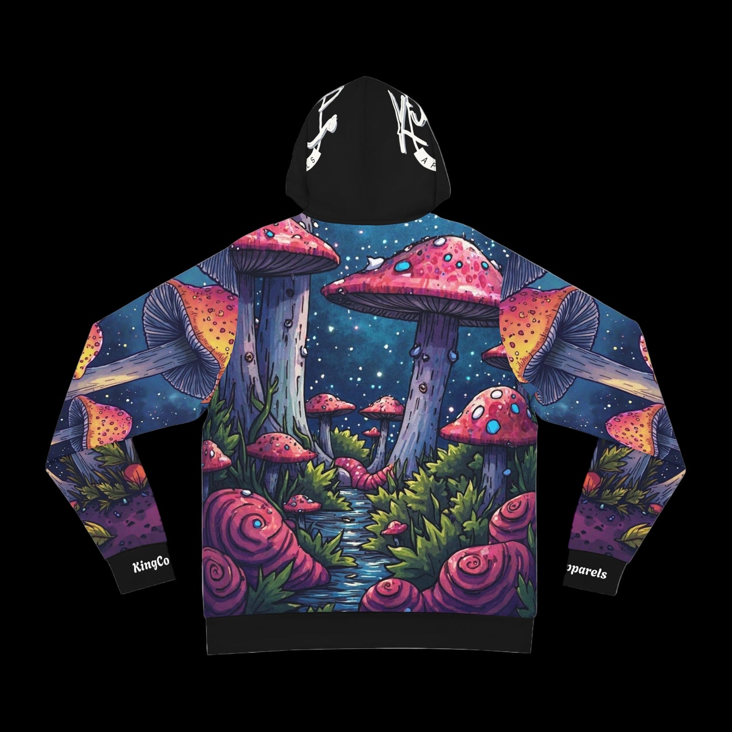 KingCoApparels "Psychedelic Shroom Galaxy" Unisex Medium Blend™ Hooded Sweatshirt
