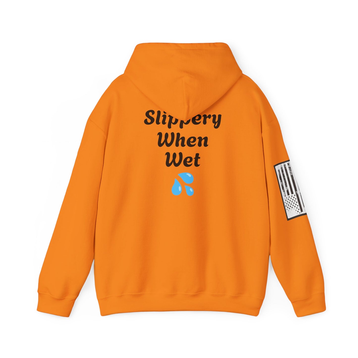 WARNING "Slippery When Wet" Unisex Heavy Blend™ Hooded Sweatshirt
