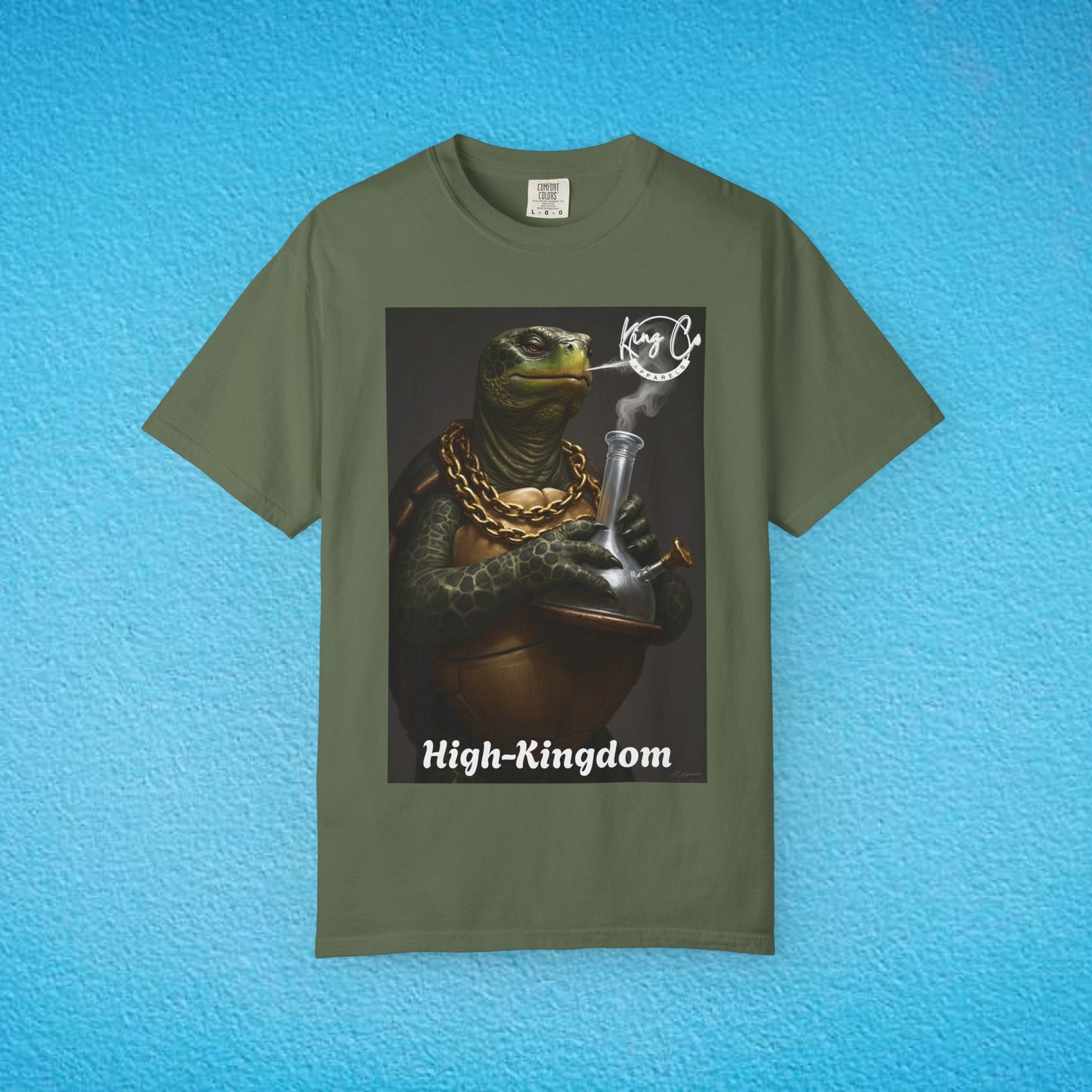 KingCoApparels, High-Kingdom "Tortoise" Unisex Garment-Dyed T-shirt