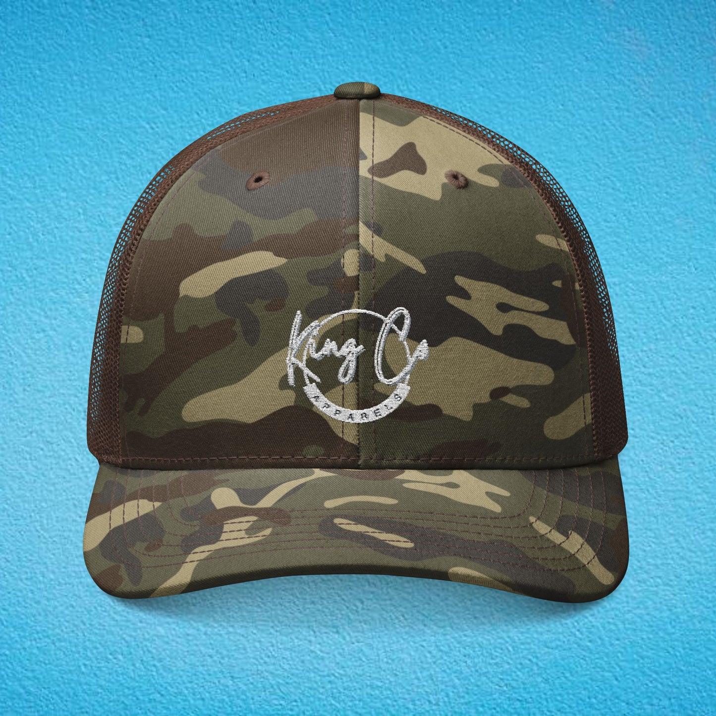 King Co Apparels, Camouflage Trucker Hat (Embroidery)
