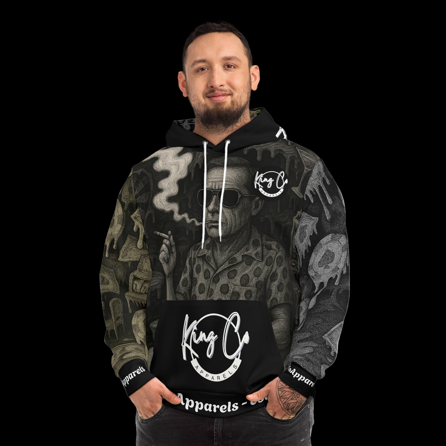 KingCoApparels "Tripping & Loathing In Vegas" Unisex Medium Blend™ Hooded Sweatshirt