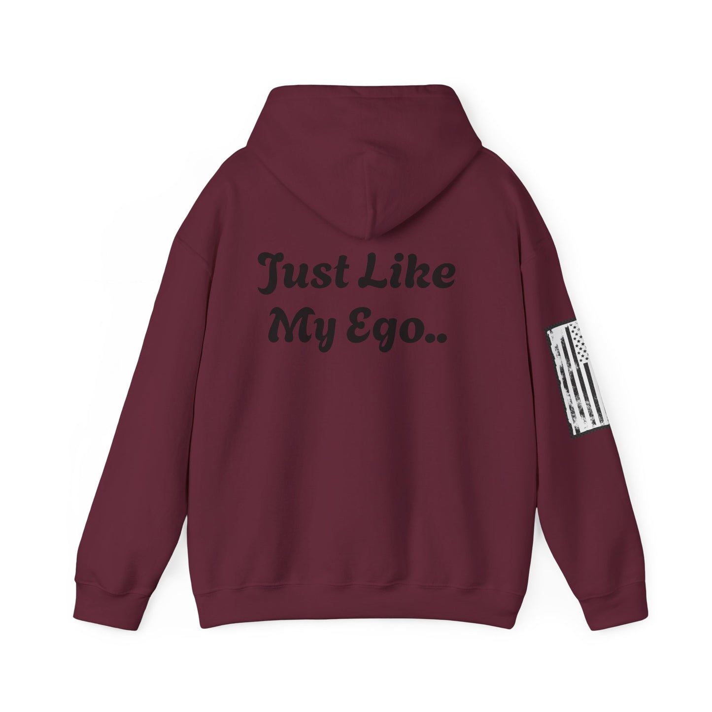 CAUTION FRAGILE "Just Like My Ego.." Unisex Heavy Blend™ Hooded Sweatshirt